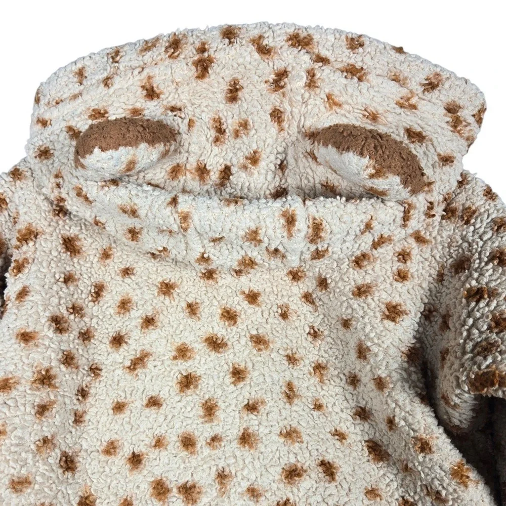 Patagonia Baby Furry Friends Hoody 12-18M Dear Deer Tuber Tan Fleece Jacket